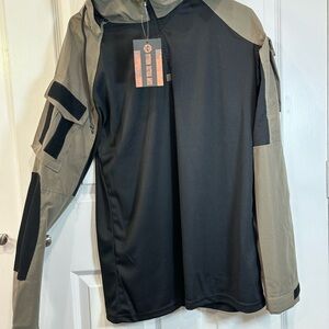 Men's Tactical Field Jacket in Black and Tan